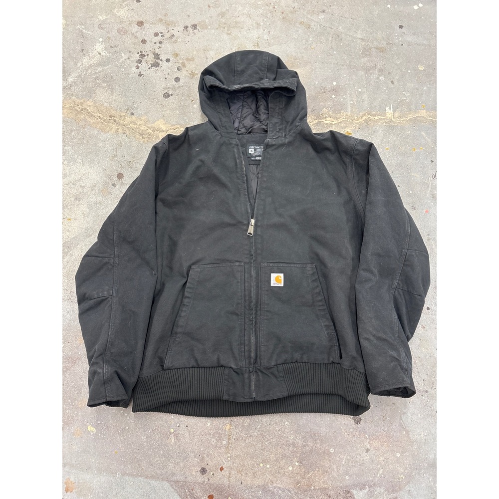 Carhartt J130-M Loose Fit Washed Duck Insulated Active Jacket‎ Black Mens XL